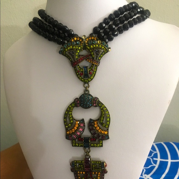 Heidi Daus Multi Swarovski Shield & Bell Necklace - Picture 11 of 15